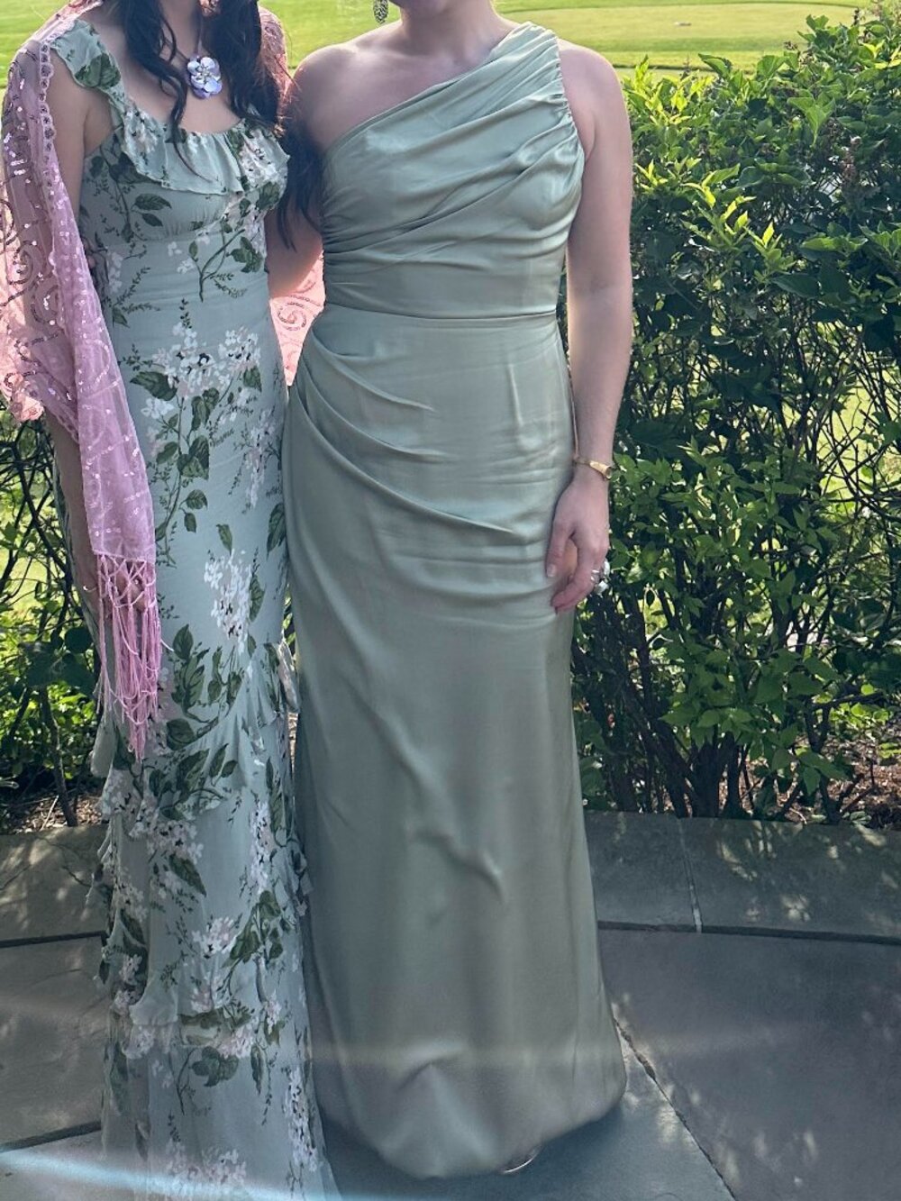 Azazie Akilah A8 Pistachio Stretch Satin